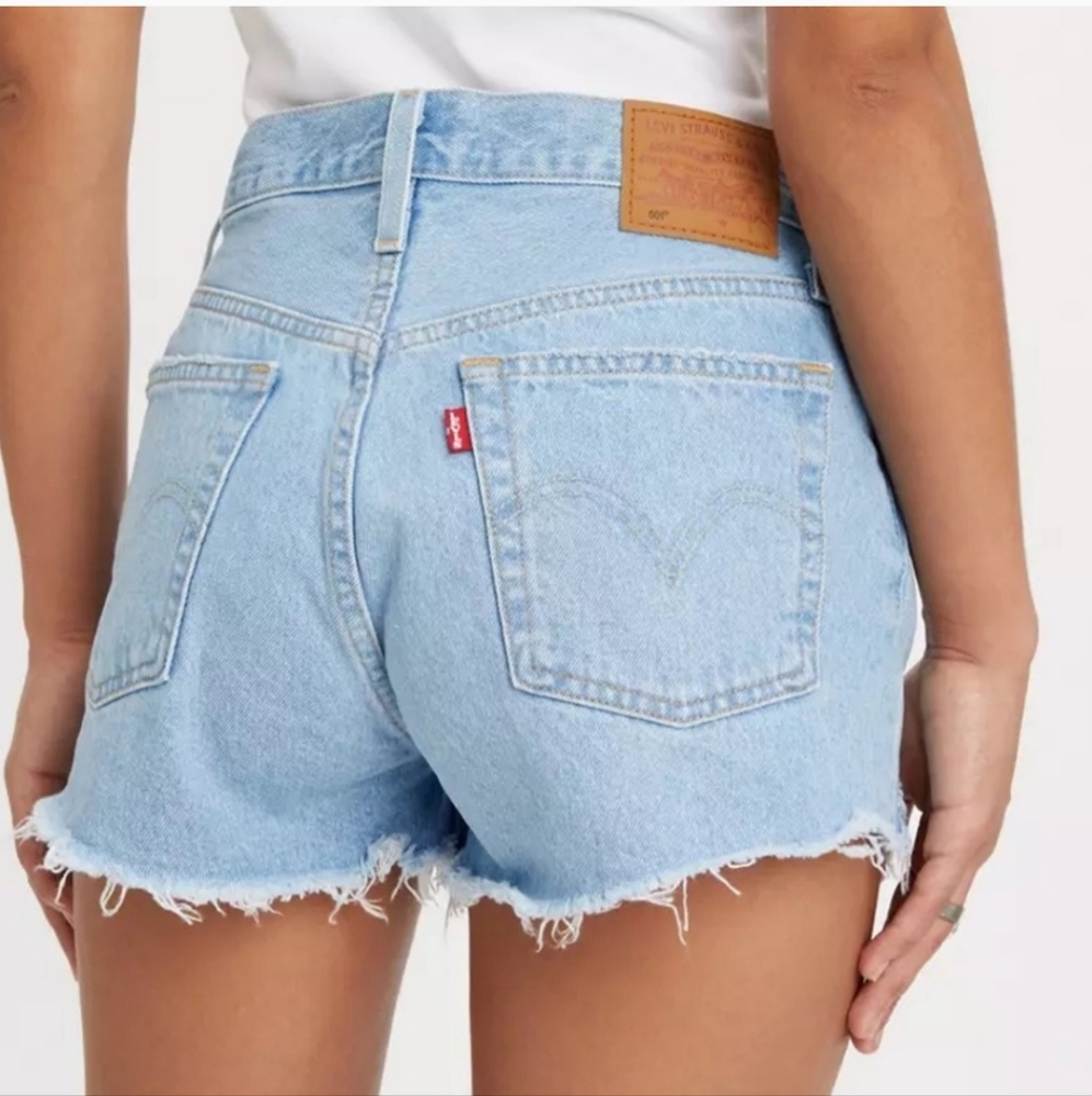 Levi's light blue 501 shorts